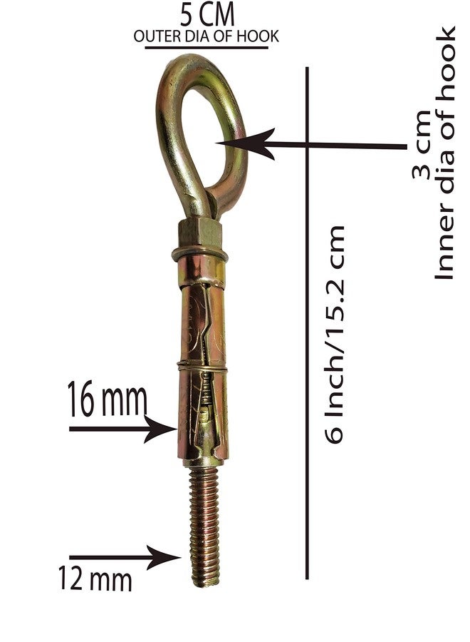 Pure Source India Brass Swing Anchor Fasteners Hook for Hanging Swing, 12 mm, Gold - Image 3